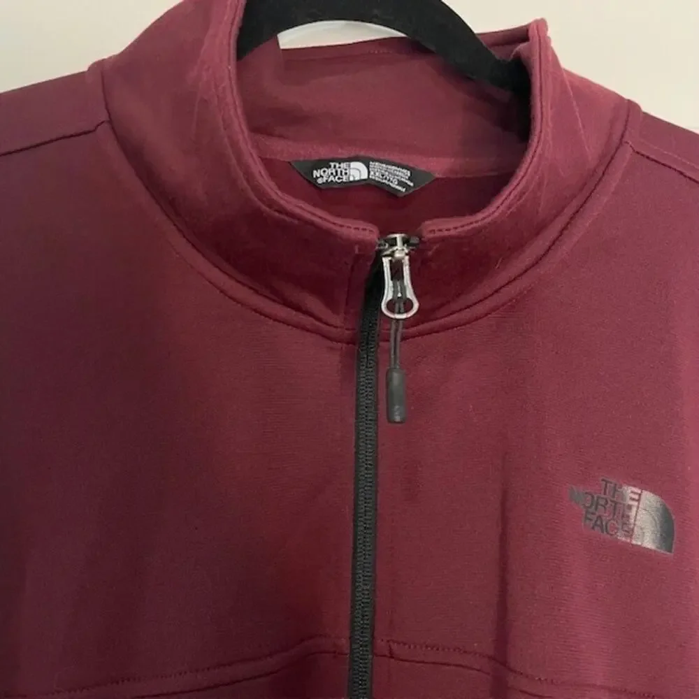 The North Face Burgundy Full-Zip Fleece Jacket Men's XL Soft Warm Outdoor Layer